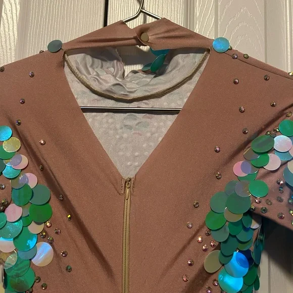 NWOT Mermaid Catsuit Bodysuit Unitard Aerial Circus Costume - Picture 12 of 16